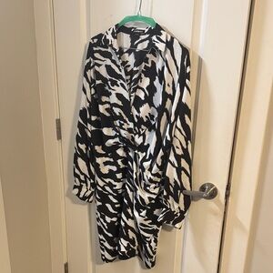 Black and White Print Dress by Express